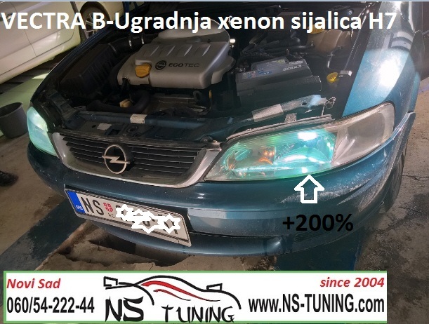 opel vectra b ugradnja xenon sijalica philips h7 trafo ksenon novi sad tuning auto servis